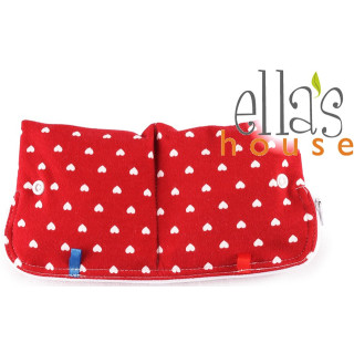 EH Moon Pouch Bindentäschchen red hearts