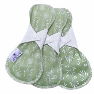 Blümchen Slipeinlage Gr. S Floral Lindgrün 3er-Set